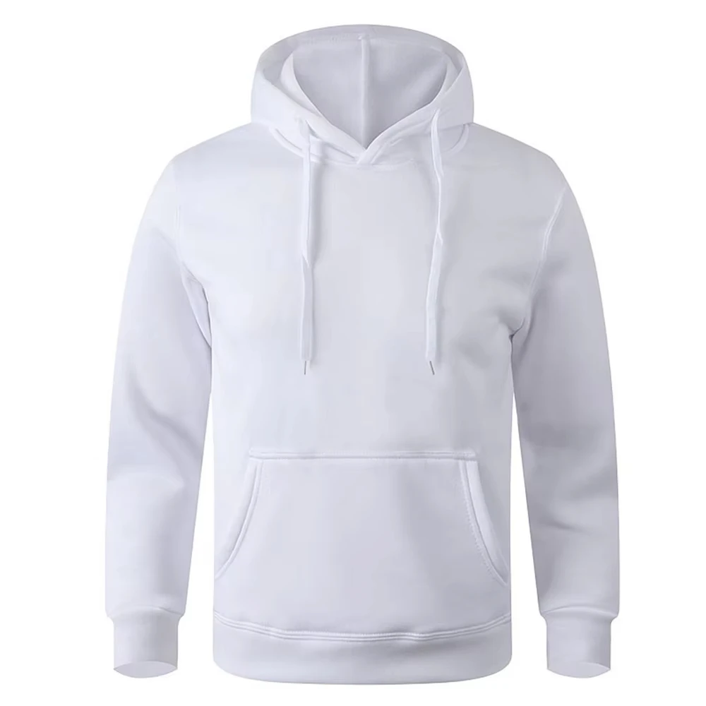 Herren Damen Einfarbiger Kapuzenpullover Oversized Pullover mit Tasche Fitness Sport Streetwear Oberteile, in verschiedenen Farben erhältlich – Detail 4