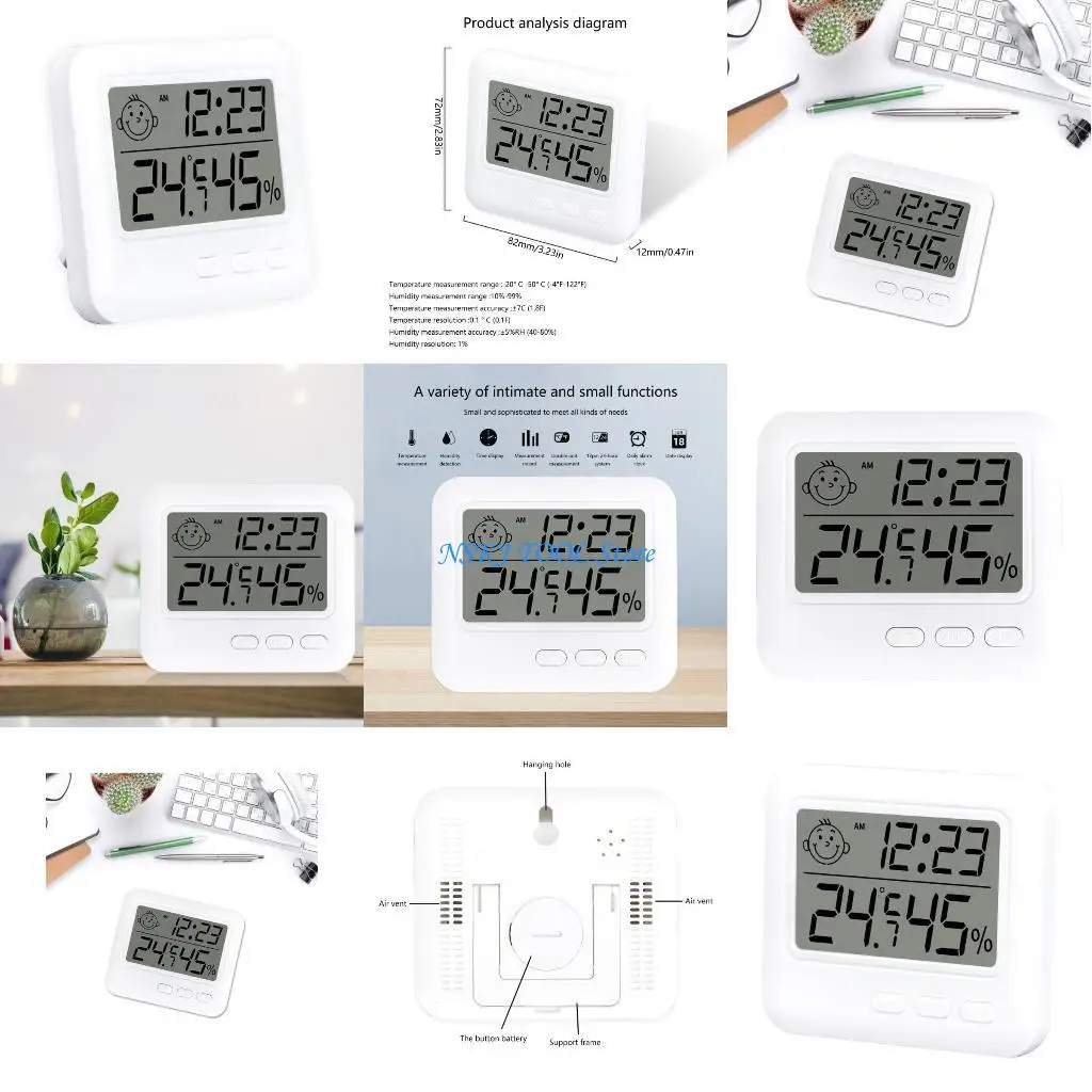 Датчик температуры и влажности, настенный или настольный термометр