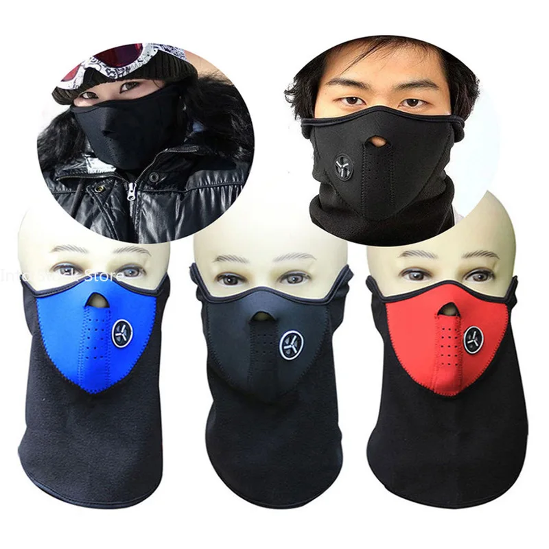 Outdoor Mask Half Covered Neck Warm Ski Snowboard Bike Motorcycle Hiking Lightweight Soft Flexible Mask Helmets