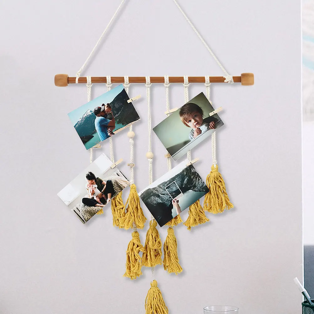 

8Pcs Wooden Tapestry Rods Durable Hanging Dowels for Wall Display Living Room Bedroom Office DIY Fabric Art Decorative