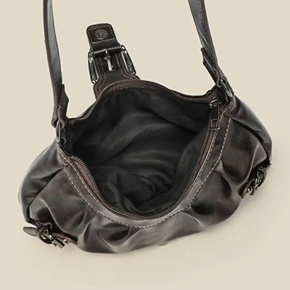 Y2K Retro Plissierte Hobo-Schultertasche für Damen, Bestseller im Maillard-Stil, Unterarmtasche, Clutch-Handtasche für Reisen, Arbeit und Shopping – Detail 24