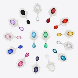 5Pcs 28*55mm Butterfly Crystal Rhinestone Brooch Accessories DIY Wedding Invitation Card Wine Glass Gift Box Creative Decoration