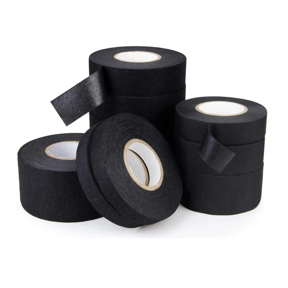 1 Pcs Electrical Tape Heat Resistant Harness Tape Insulation Automotive Fabric Cloth Tape Waterproof Noise Resistance Adhesives