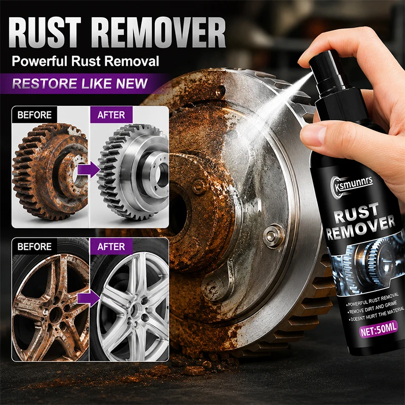 Heavy Duty Rust Remover Spray, Metal Polish and Lubricant for Automotive Parts, Tiles and Metal Surfaces