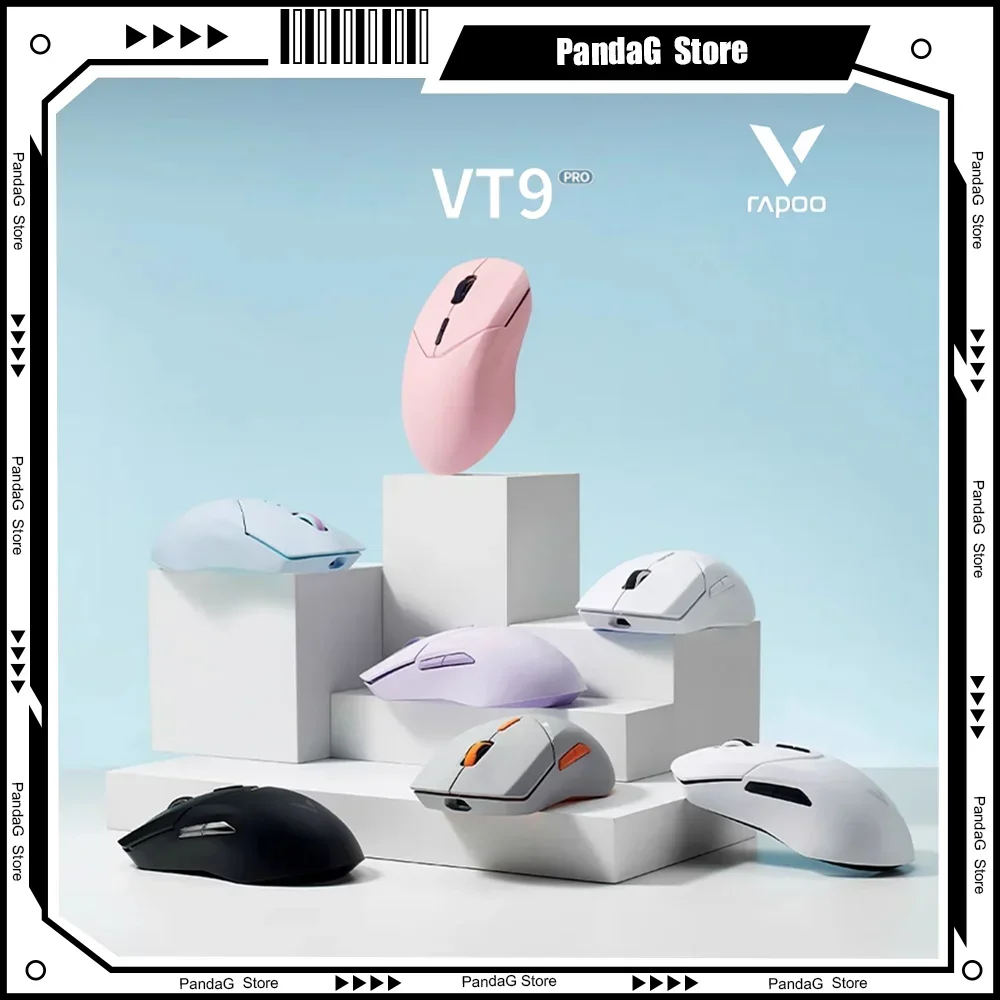 Imagem -01 - Dual Mode Mouse para Jogos sem Fio Bluetooth 4k 26000dpi Leve com Fio 8k Fps Ergonômico Ajustável Paw3398 Rapoo-vt9pro dual mode mouse para jogos sem fio bluetooth 4k 26000dpi leve com fio 8k fps ergonomico ajustavel paw3398 rapoo vt9pro 01