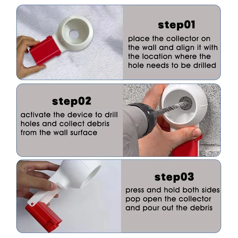 جديد فوهة دوارة الحفر صندوق تجميع الغبار ، بت المنزلية الغبار الرماد السلطانية دليل ، الحاويات ، الحفر الكهربائية غطاء غبار