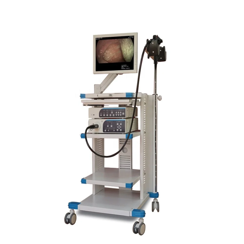 Medical aohua endoscope imaging system video gastroscope / colonoscope with trolley and