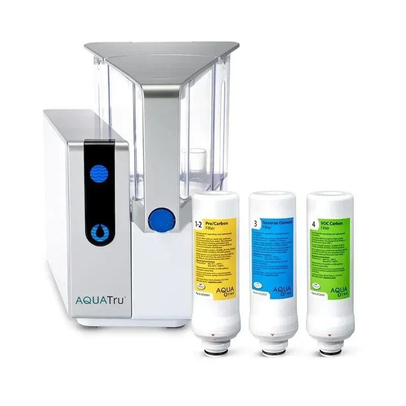 

Countertop water filtration and purification system with exclusive Ultra Reverse Osmosis technology (no installation required)