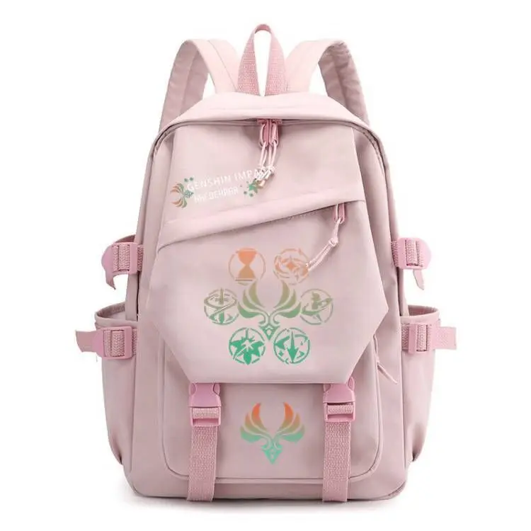 Genshin Impact Merchandise Zhongli Hu Tao Kaedehara Manyu Backpack For Primary And Secondary School Students Fashionable Anime A
