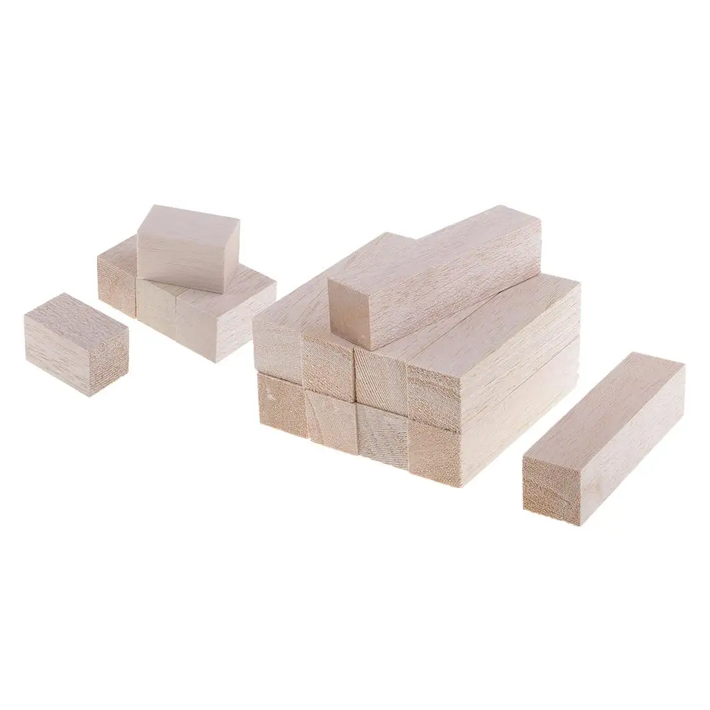 3cmx3cm Thickness Balsa Wood Block Stick for Model Making 5/12cm