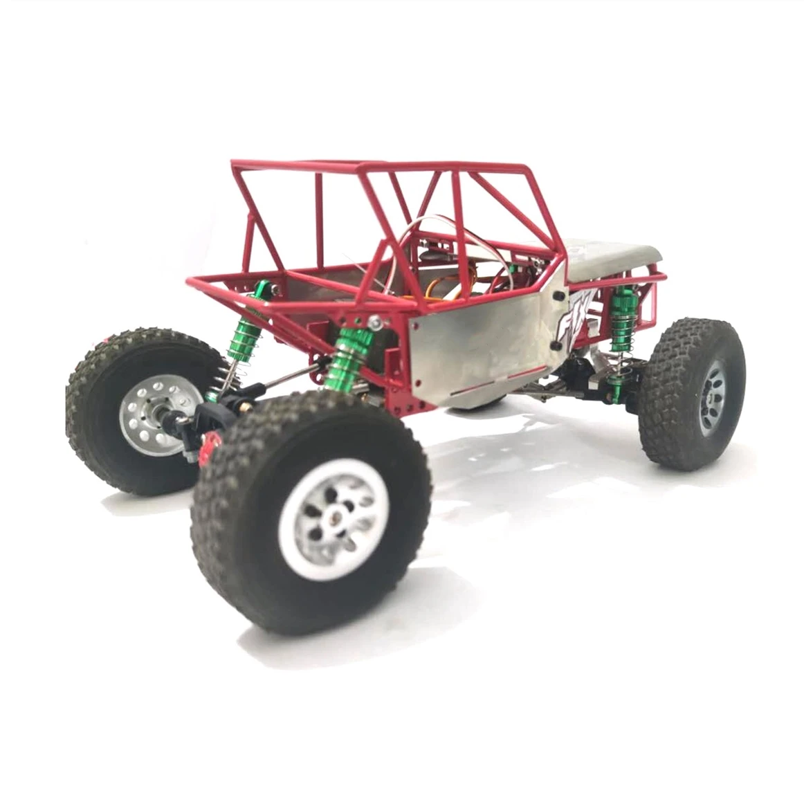 Full Tube Frame Metal Chassis Metal Body Roll Cage for WPL C14 C24 C24-1 1/16 RC Car Upgrade Parts,Red