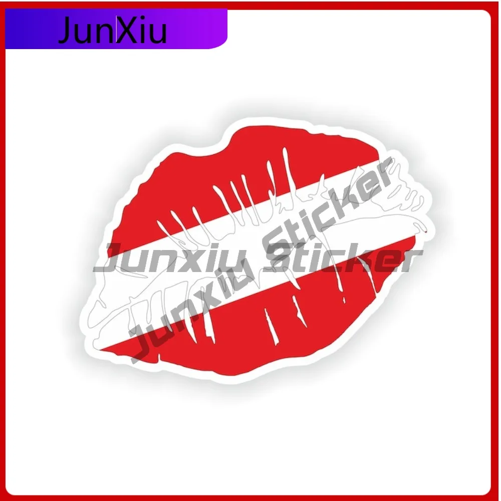 

Austria Flag Lips Shape With National Emblem Vinyl Decals Car Sticker Camping Motorcycle Waterproof Stickers Electric Scooter