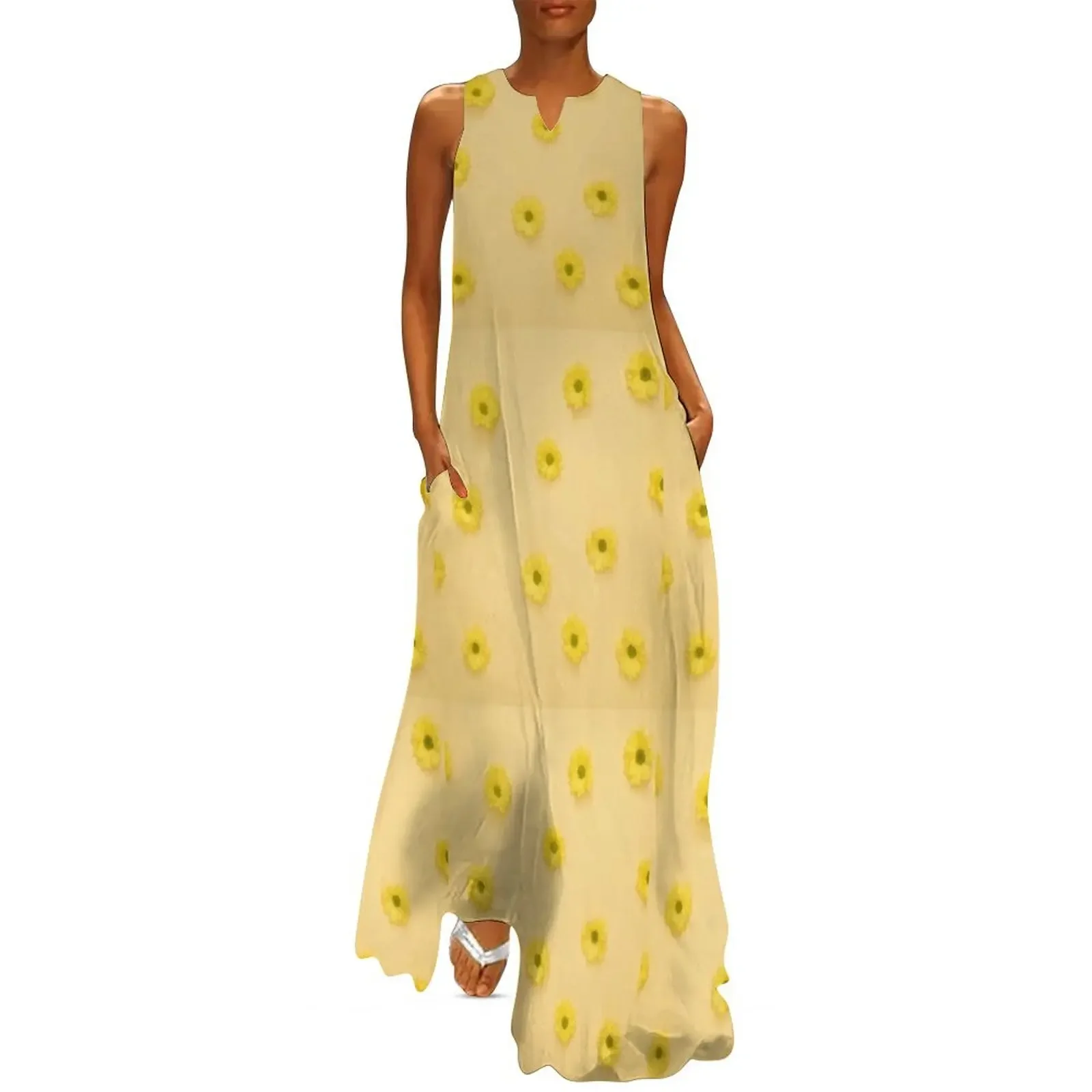 

Yellow Flowers Long Dress women's clothing summer 2025 novelties women's fashion dresses Bride dresses evening dress woman Dress