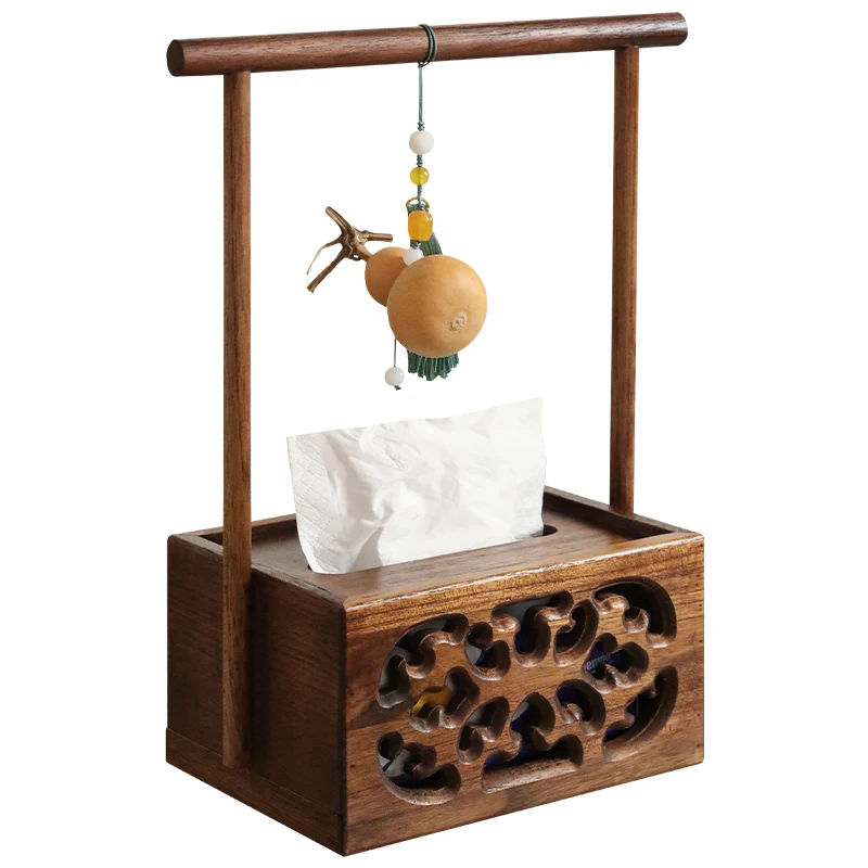 

Living room new Chinese paper box medieval solid wood