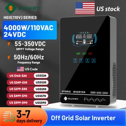 SUMRY 4KW 6KW 120V Off Grid Solar Inverter 24V 140A 5600W MPPT Charger Pure Sine Wave Home Inverter 6.25 Inch LCD Display