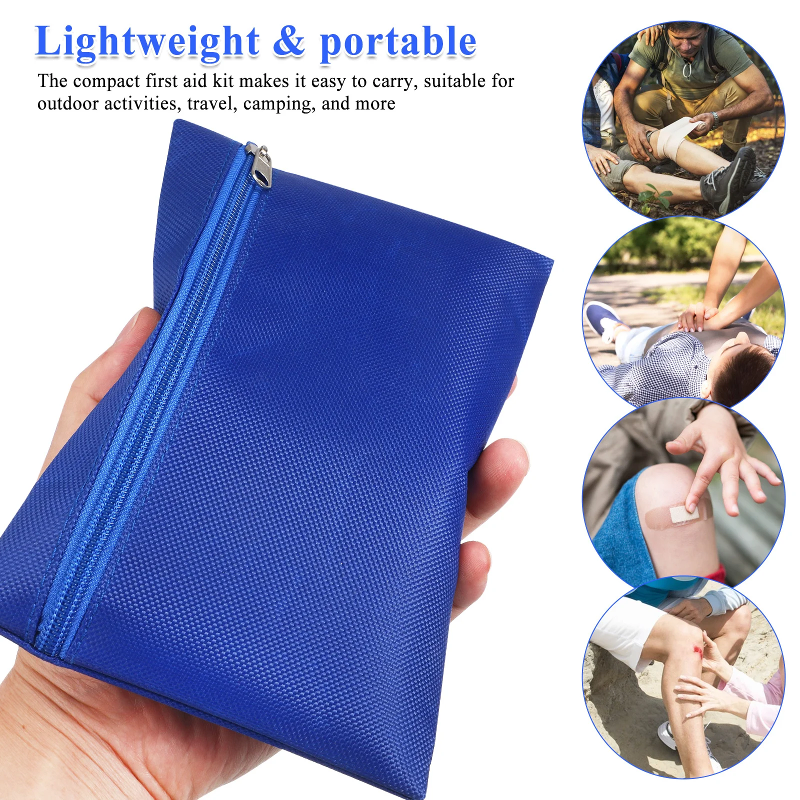 2Sets Small First Aid Kit Travel Emergency Survival Bag Compact Supply Kit for Home Car Dorm First Aid Travel Essentials