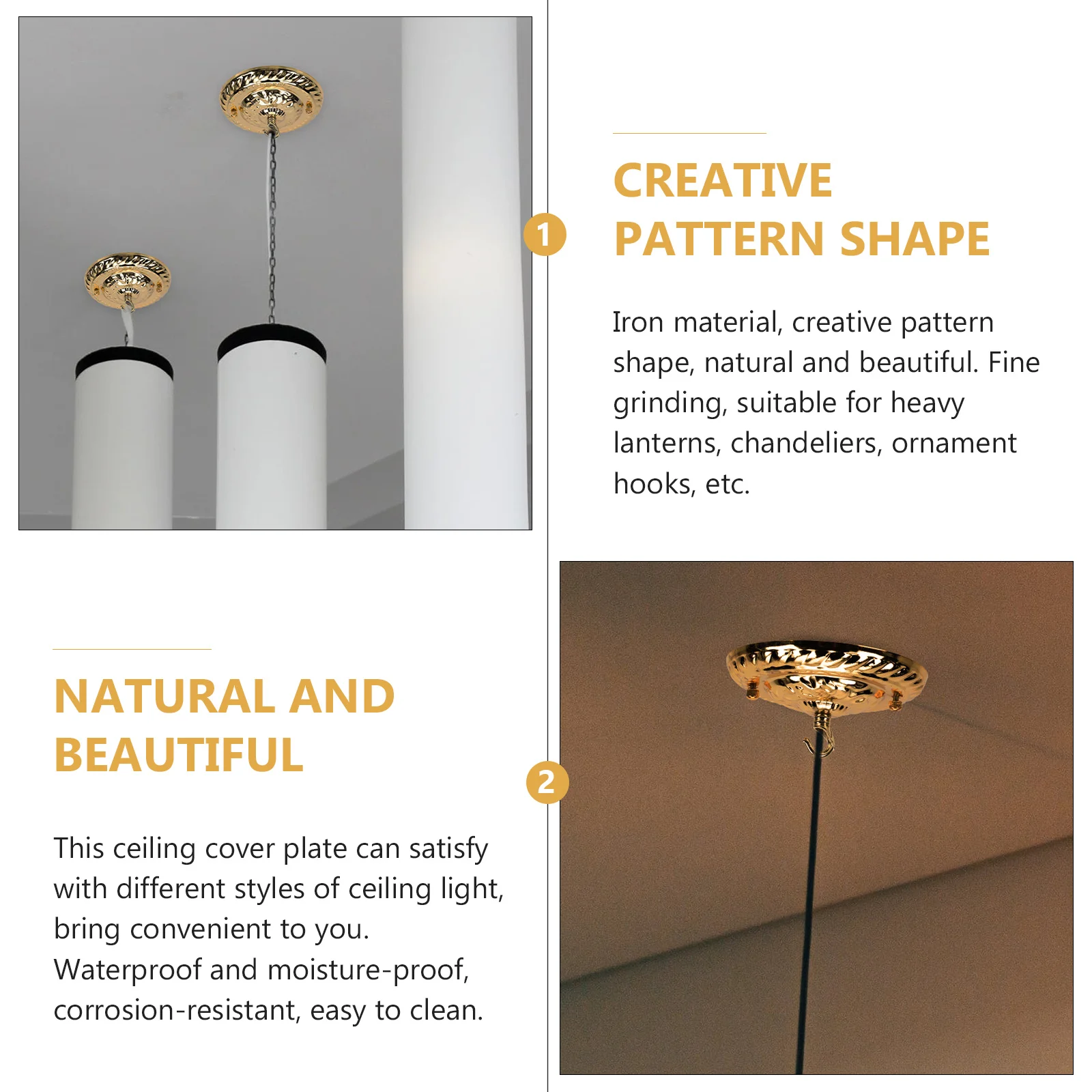 

1pcs Chandelier Ceiling Plate Hook Lamp Base Light Holder For Retro Pendant Lights Canopy Cover Vintage Style Decorative