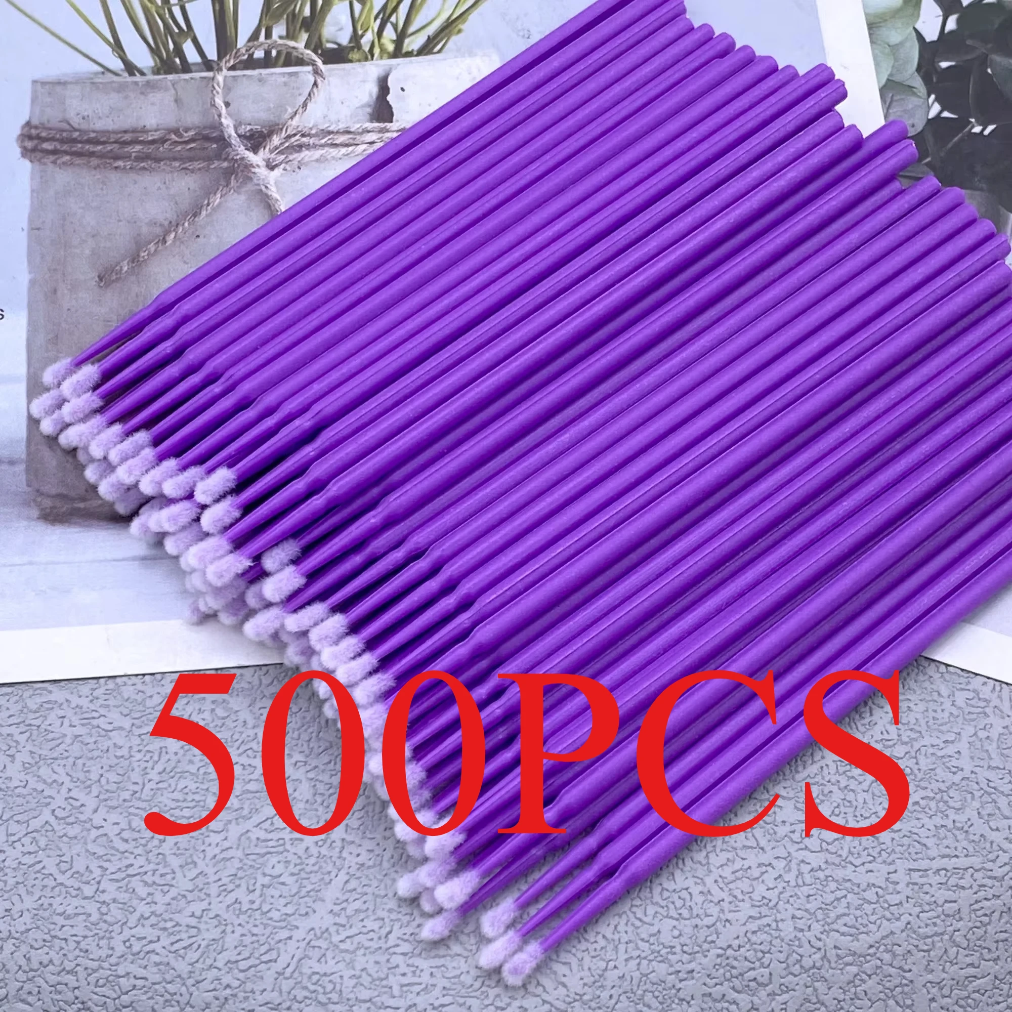 100/500 stücke Wimpern Reinigung Pinsel Lash Verlängerung Micro Baumwolle Tupfer Einzelne Wimpern Microbrush Schönheit Make-Up Sauber Entferner