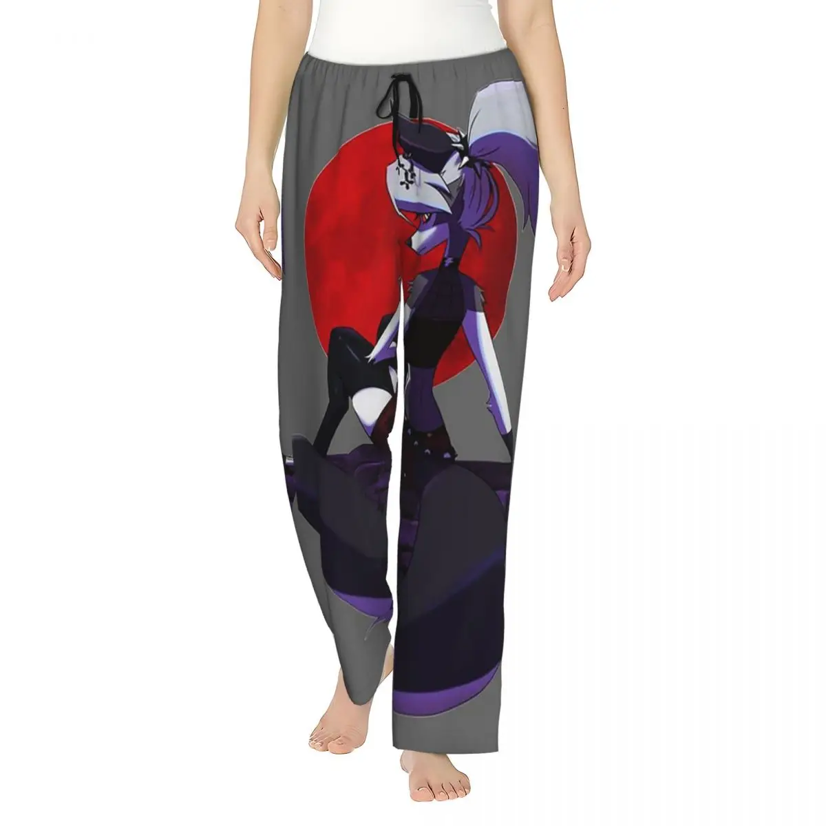 

Женские пижамные брюки Custom Helluva Boss Loona для дома и сна с карманами