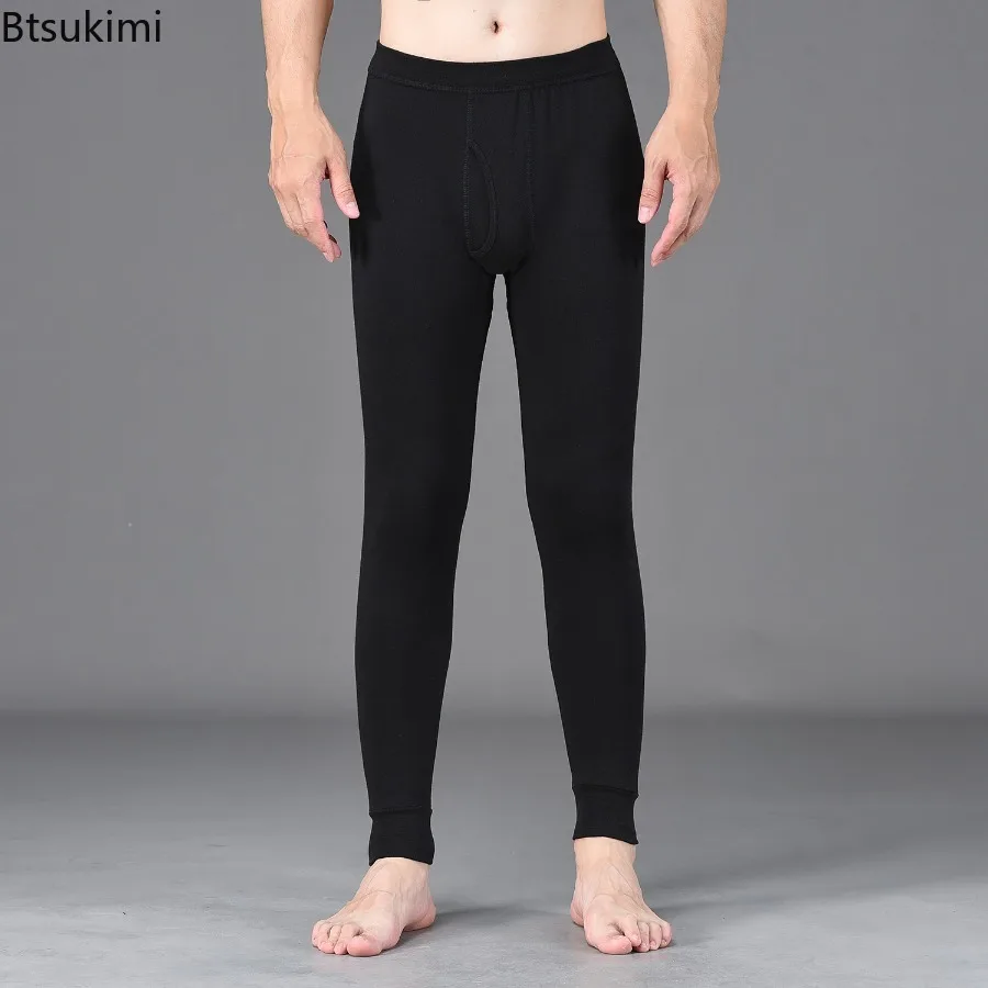 100% Pure Cotton Men's Thermal Underwear Bottoms Soft and Comfortable Solid Color Men Warm Underwear Legging Winter Long Johns