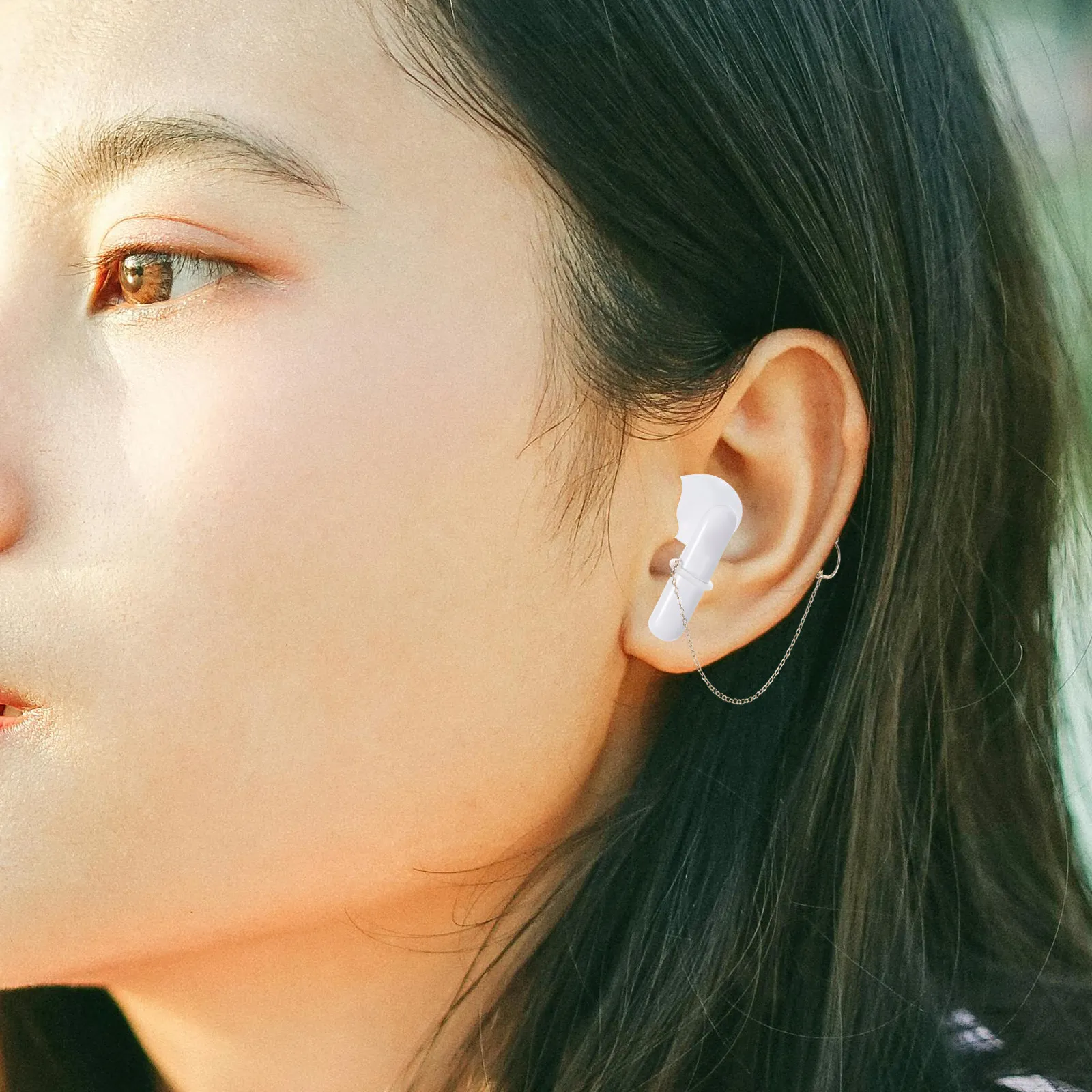 1Pair Anti-Lost Earring Strap for Wireless Earbuds Chic Earring Chain Women Earphone Holder Clip Comfortable Secure