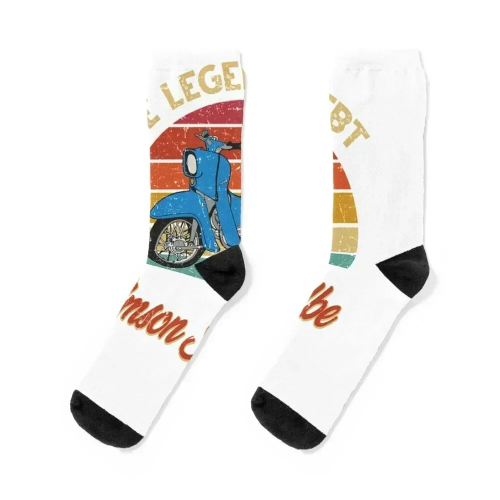 

Simson Schwalbe lives the legend, Socks funny gift designer Thermal man winter Antiskid soccer Luxury Woman Socks Men's