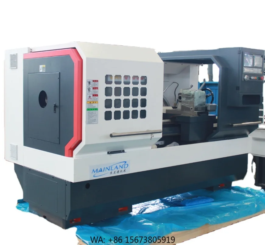 China Heavy Duty Horizontal CNC Turning Machine CK6180 Single Spindle High Precision  Low Cost Car Rim Making Machine