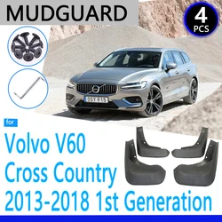 Mudguards fit for Volvo V60 Cross Country 2013~2018 2014 2015 2016 2017 Car Accessories Mudflap Fender Auto Replacement Parts