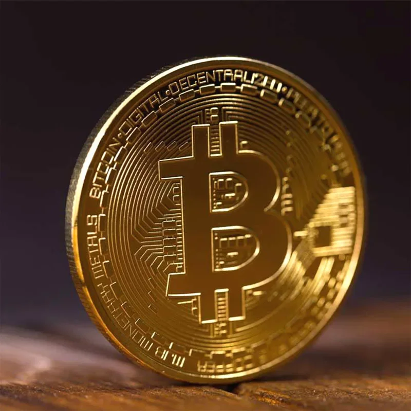 2024 금도금 비트코인 동전, 수집용 미술 컬렉션 선물, 물리적 기념, 카사시우스 비트, BTC 금속 골동품 모조