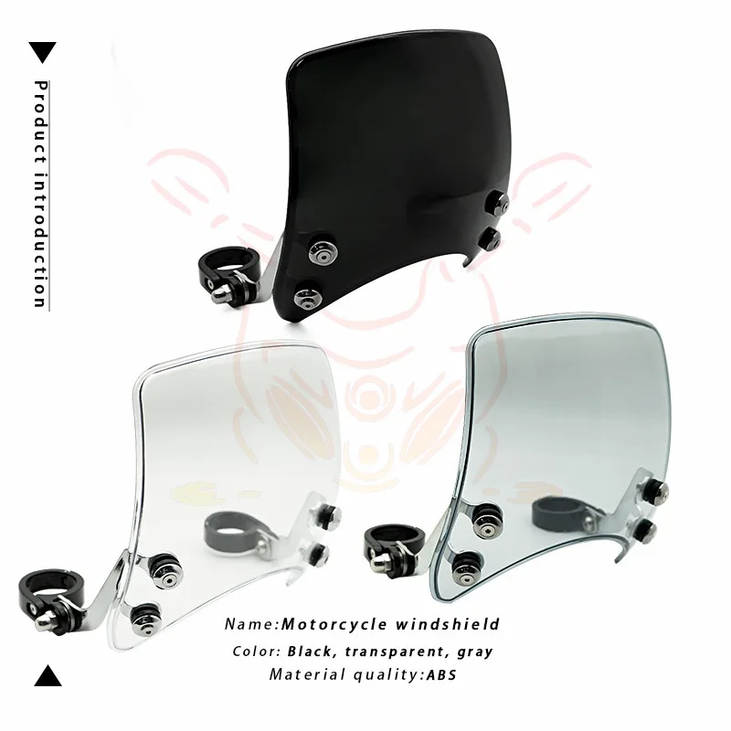 ZK Motorcycle Retro Windshield Wind Deflector For Harley Sportster XL883 XL1200 Iron 883 XL1200X 48 Modified Compact Windshield