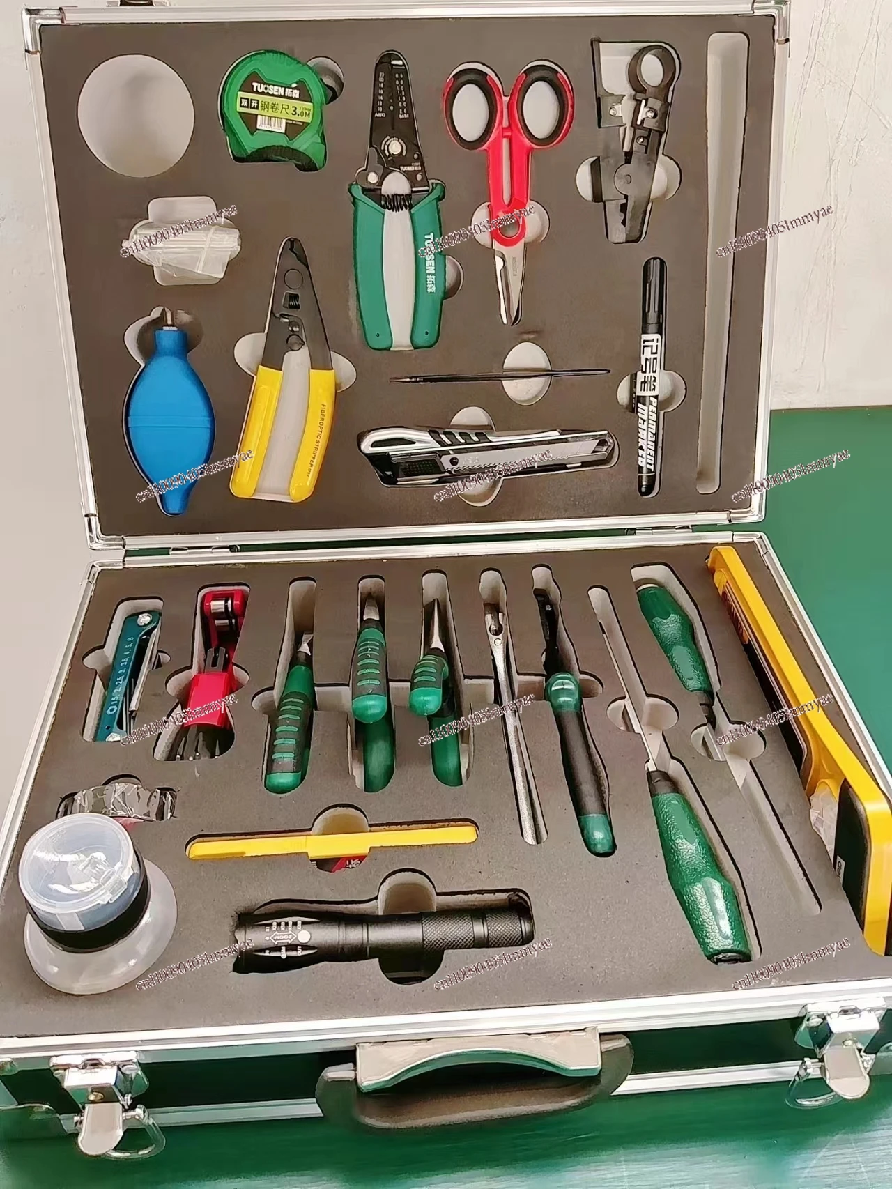 Fiber Optic Cable Construction Tool Set 24 Pieces Splicing Tool Box Economical and Practical