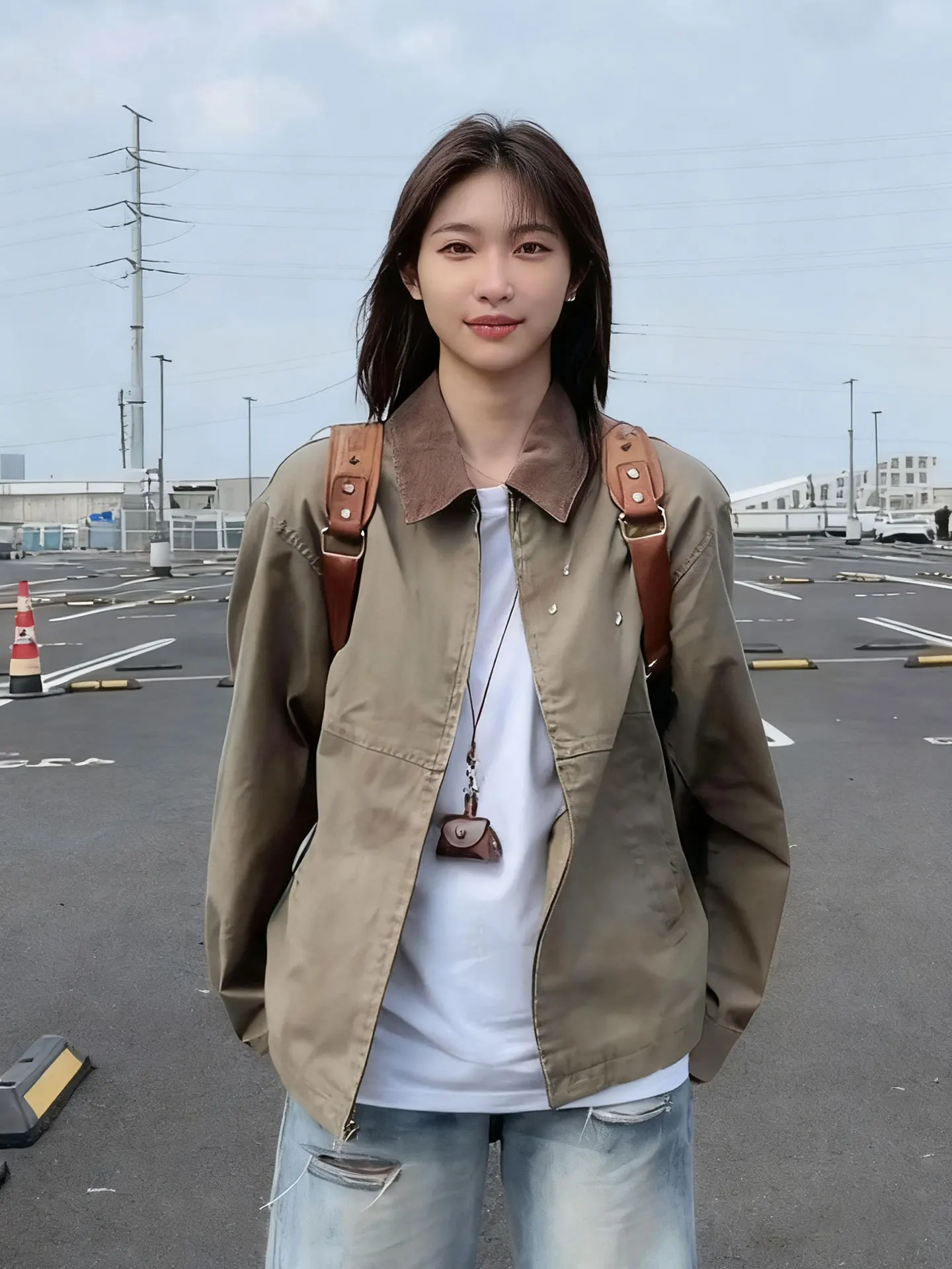 

Мужская ветровка в стиле американского винтажа из хлопка, осенняя, прямого кроя, ветрозащитная, для молодежи