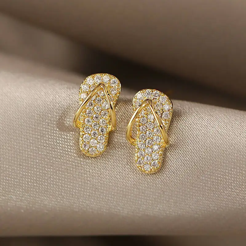 Cute Slipper Earrings For Women, Creative Fashion Personalized Dangle Earrings, Simple Trendy Jewelry Gift For Daily Party Wear