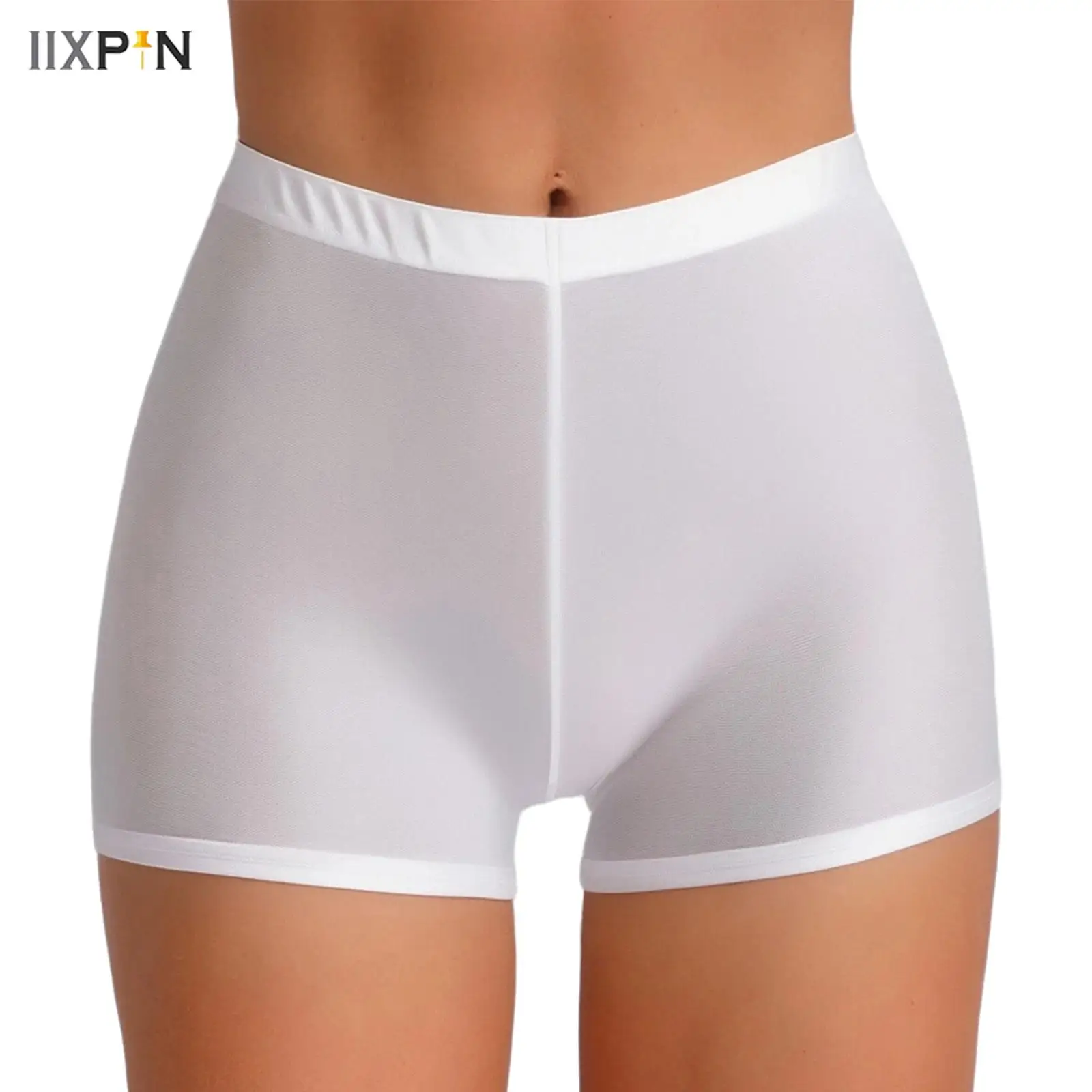 

Women Hot Pants Elastic Waist Athletic Shorts Pants Solid Color Sports Bottoms for Yoga Workout Gymnastics Dance Swimming Wear