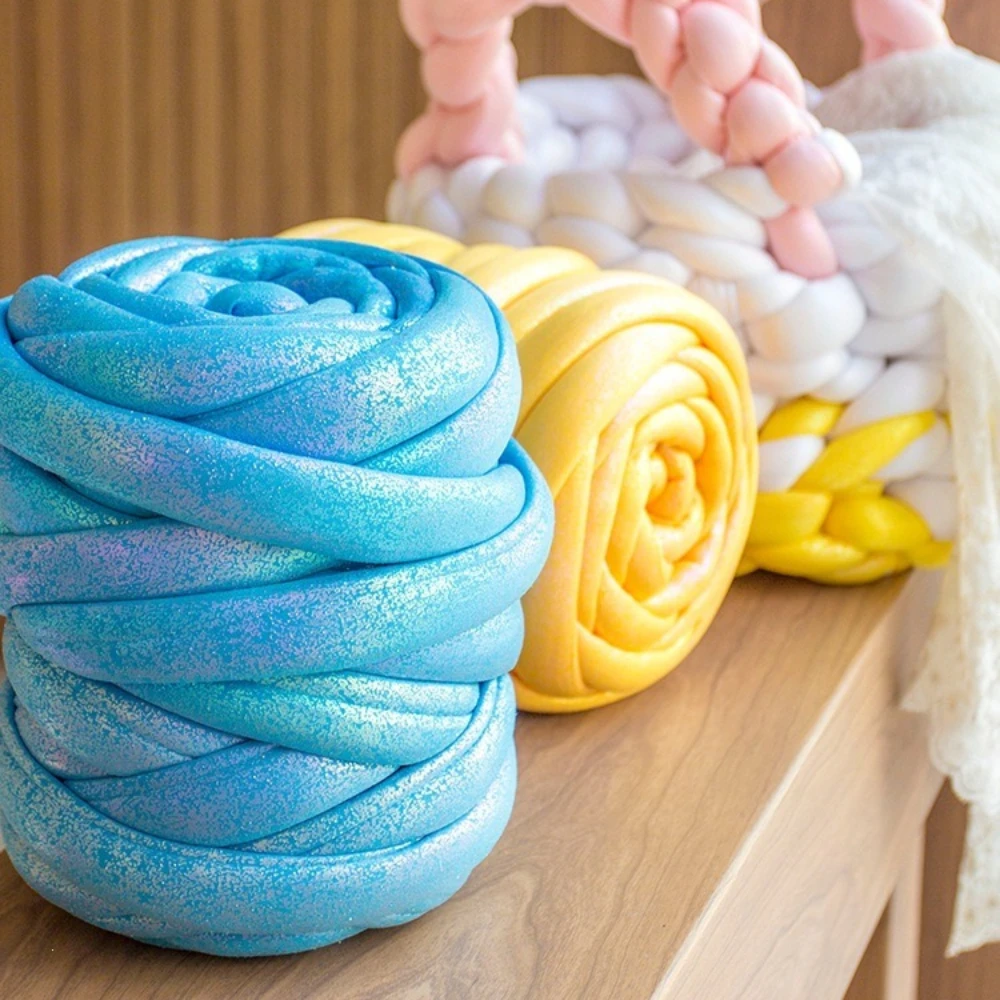 500g Metal Core Cotton Thick Yarn Hand Woven Blanket Thread DIY Cat and Dog Bed Cushion Bumper Anti-collision Cloth Strip Thread