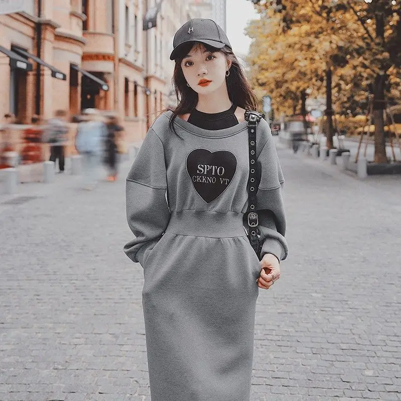 

Fashion Women's Skirt Spring and Autumn New Korean Edition Embroidered Waist Bag Hip Skirt