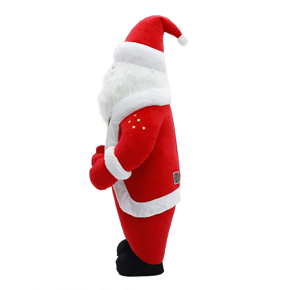 سايجو نفخ جديد سانتا كلوز زي التميمة موكب الكبار شخصية تأثيري هالوين عيد الميلاد حفلة الحدث أفخم مجموعة #4