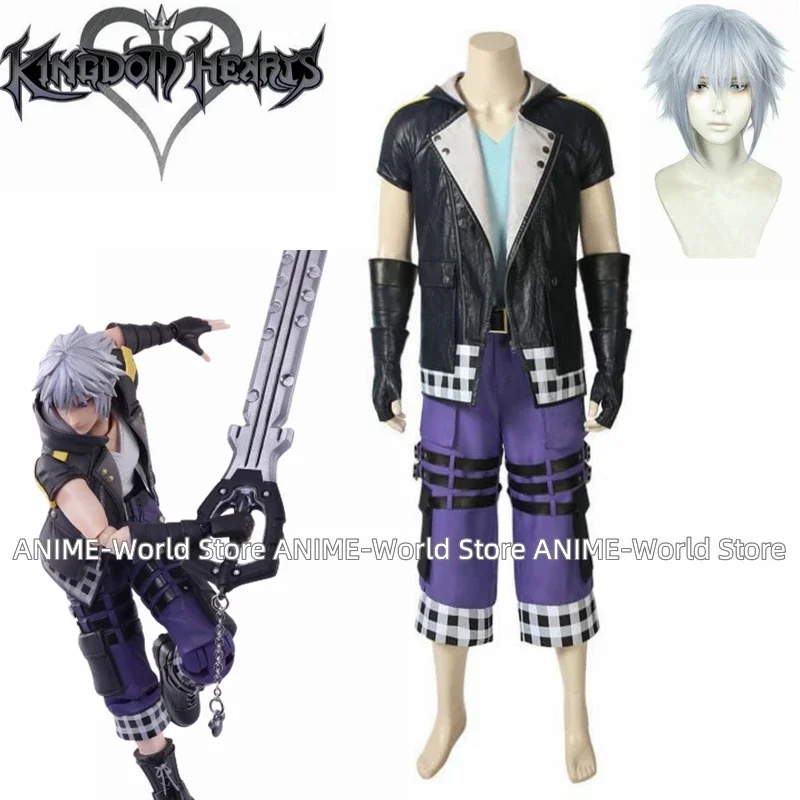 

Game Kingdom Hearts Cosplay Riku Cosplay Carnaval Halloween Christmas Costume Coat Party Suit Custom Made Wig