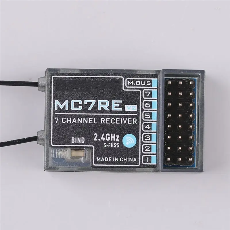 BEDW-Receiver MC7RE-V2 6-Channel 2.4Ghz For Model Aircraft For Mc6c/7/Mc8b Mini Remote Control Vehicle Vessel Toys Parts