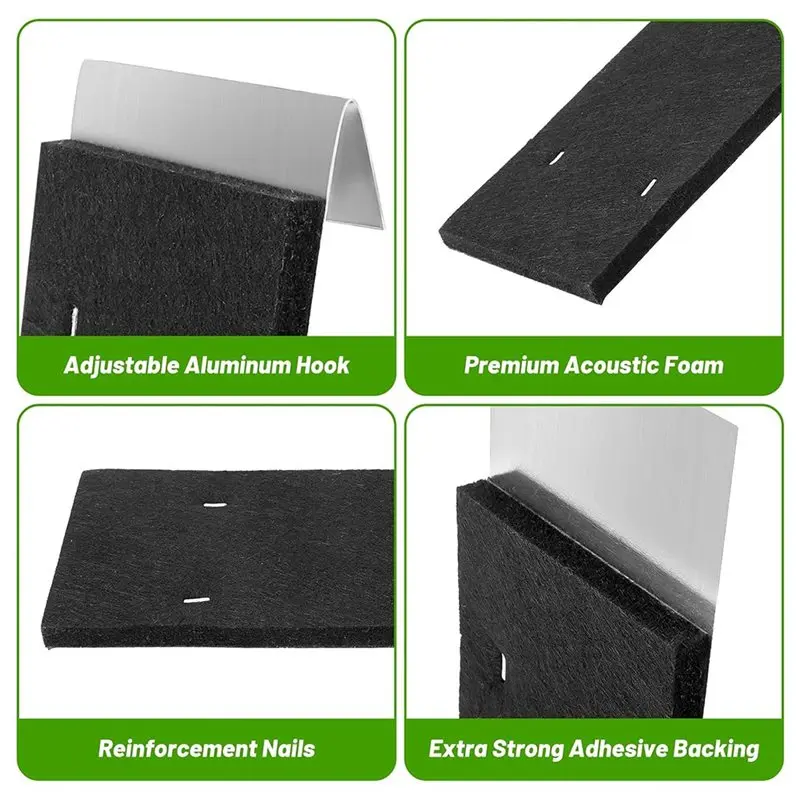 Abwr-amortecedor de ruído de chuva 4 unidades para redutor de som externo 2,6 x 11,8 em calha de calha