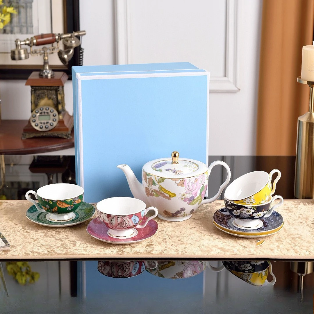 Coffee Tea Festival - Light Luxury Floral Bone China Coffee
