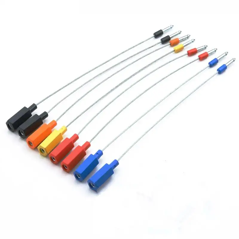 100Pcs Disposable Cargo Wire Seals Anti-Counterfeiting Label Cable Container Self-Locking Security Steel Lock 25cm Ties Seals