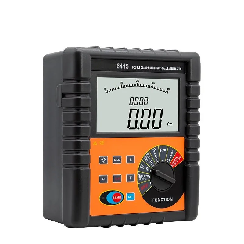 

Digital Double Clamp Multifunction Earth Resistance Meters 30Kohm 2000 Groups Clamp Size 68mm AC 600a DC 9V RS232 PLS-6415