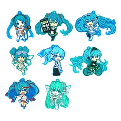 VOCALOID Anime Hatsune Miku Racing Game Rubber Keychain Toys Gift