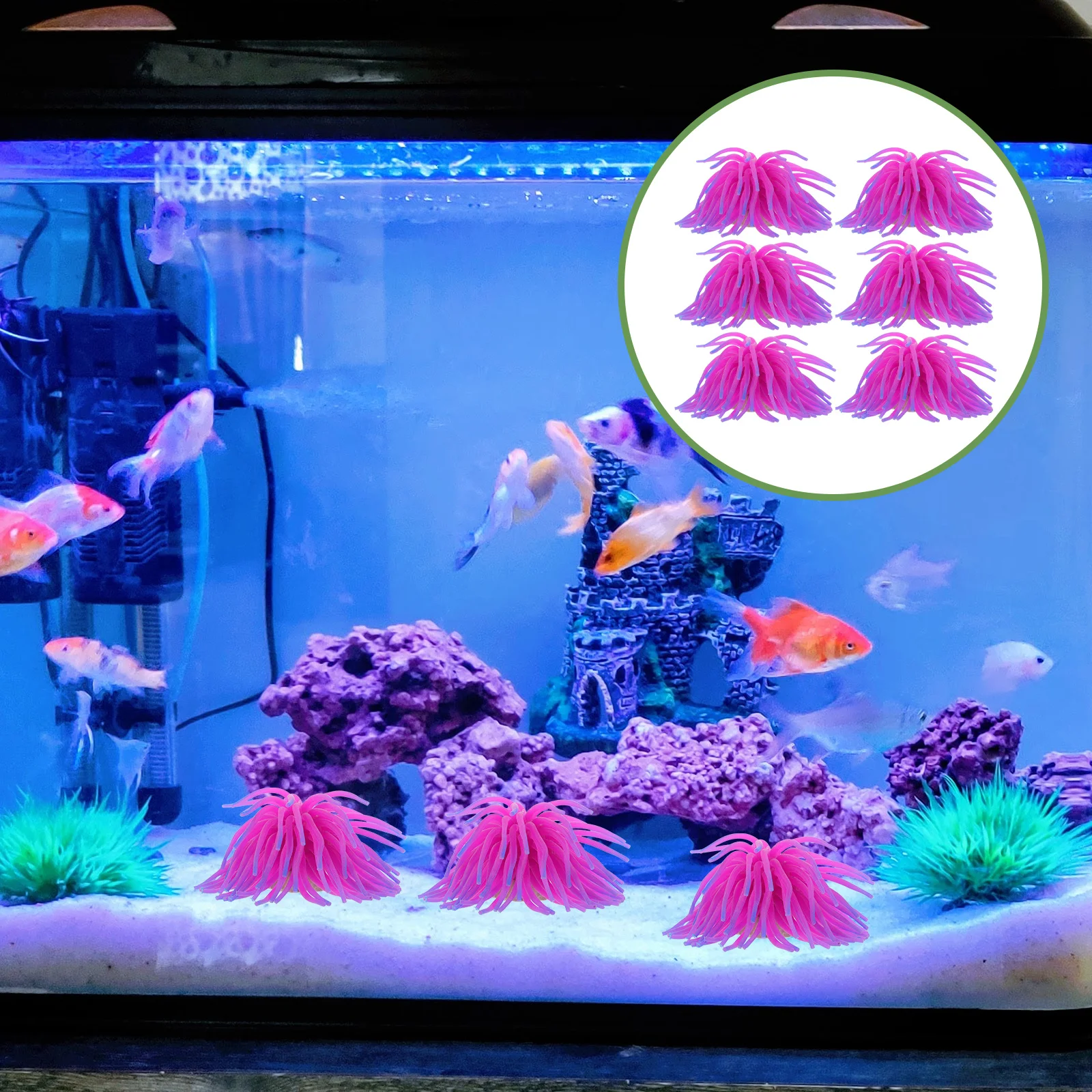 

6Pcs Artificial Sea Urchin Fish Tank Decor Plastic Aquarium Ornament Lightweight Realistic Underwater Statue Decoration