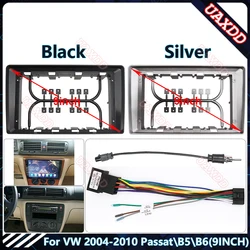 For VW 2004-2010 PASSAT B5 B6 9inch 2Din Car Radio Plastic Fascias Panel Dashboard Frame Installation  Android Multimedia cables