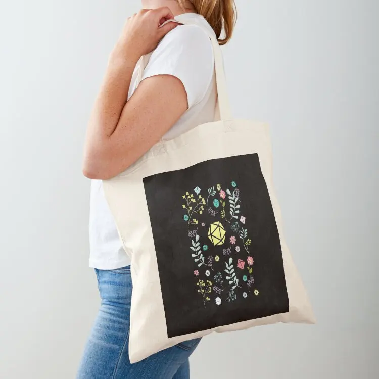 

Flowers and Dice Set Tote Bag canvas tote bags tote bag men Gift bag ecological bags