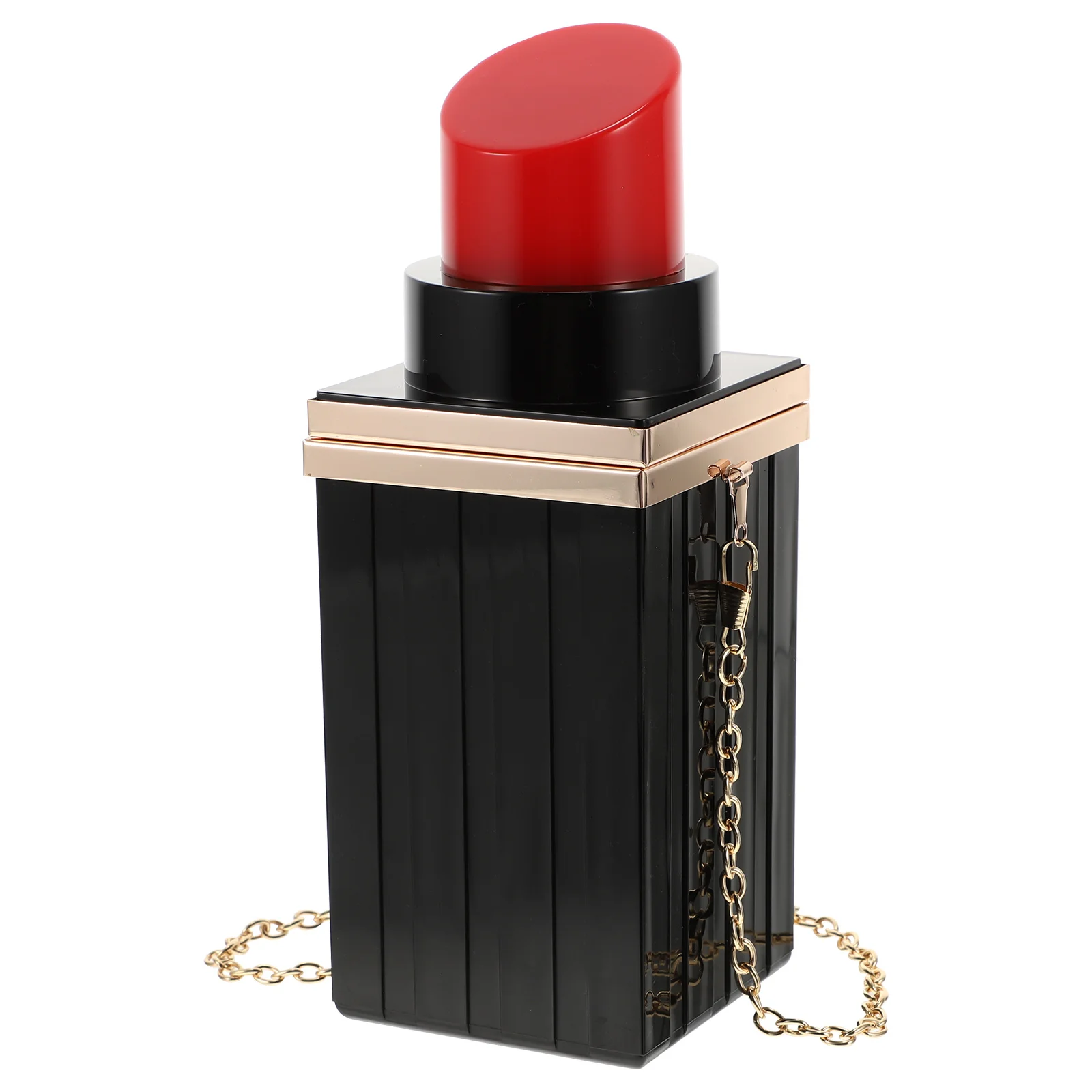 1Pcs Lipstick Shape Bag Stylish Portable Clutch Elegant Evening Handbag Unique Women Party Purse Multipurpose Bag