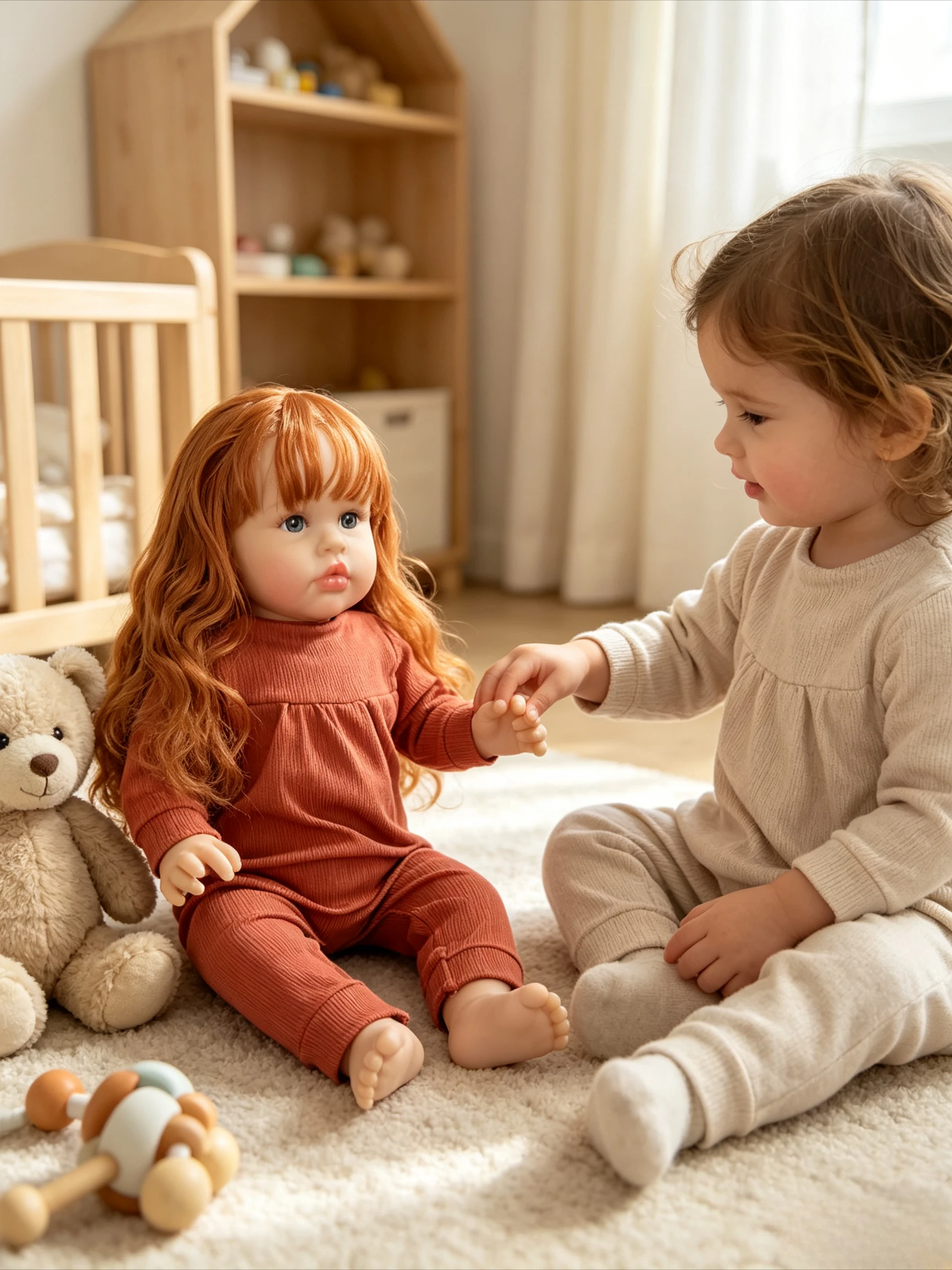 Baby Products For Curly Hair - NPK 60CM Lifelike Baby Implanting Curly