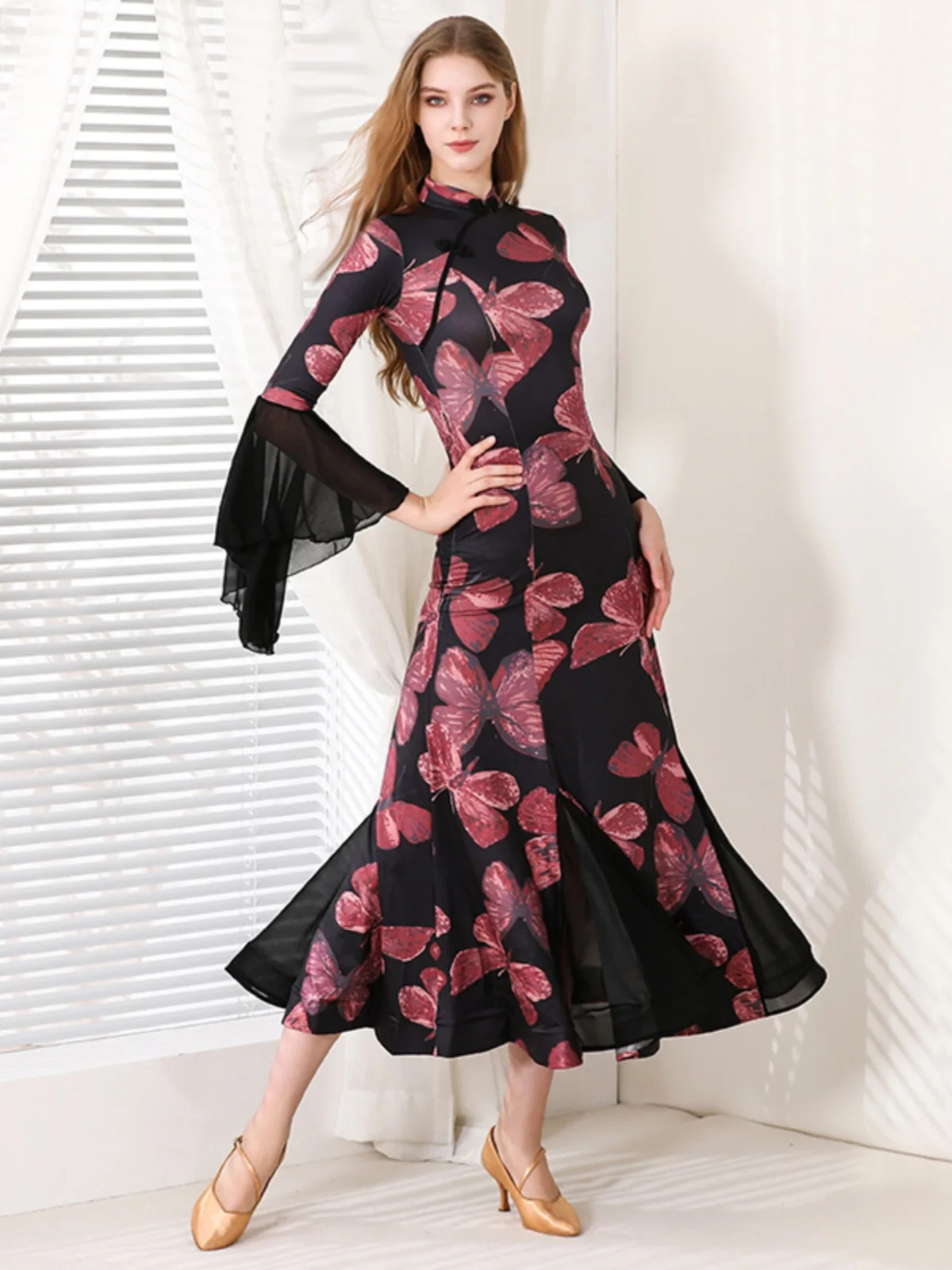 여성용 신형 모던 댄스 드레스 국가 표준 댄스 볼룸 댄스 왈츠 드레스 My914